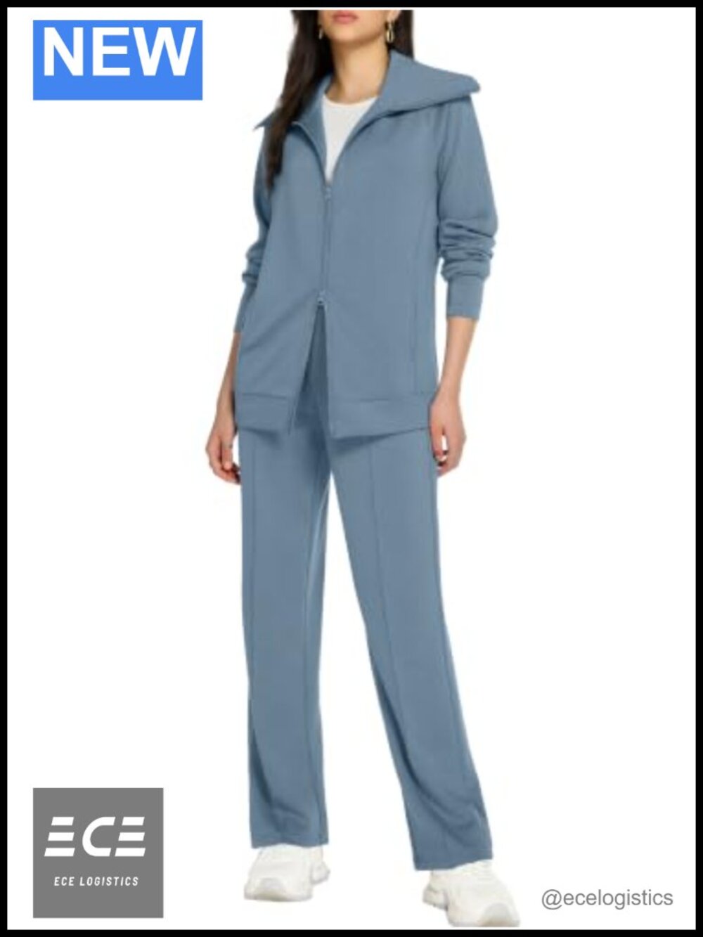 Women's 2 Piece Lounge Set Zip Up Tracksuit Sweatsuit with Pockets